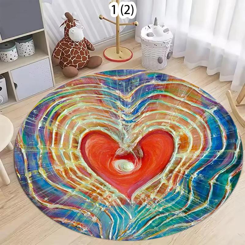 Starry Sky Love Heart Round Rug Artistic Oil Painting Pattern Non-slip Decorative Mat Cozy Floor Carpet for Living Room Bedroom 80cm x 80cm
Starry Sky Love Heart Round Rug Artistic Oil Painting Pattern Non-slip Decorative Mat Cozy Floor Carpet for Living Room Bedroom 80cm x 80cm