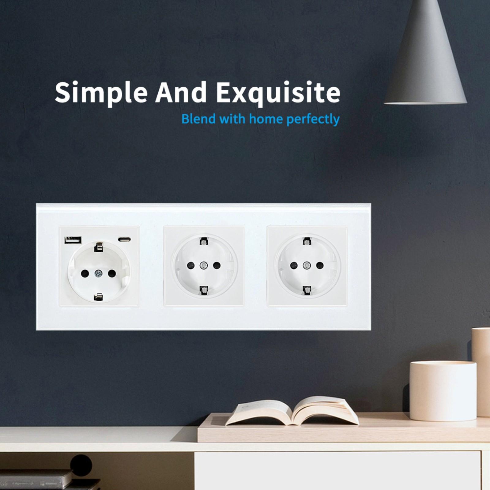European Standard USB Wall Socket Tempered Glass Panel Socket Household Concealed Round Box Installation Socket Batch One Size
European Standard USB Wall Socket Tempered Glass Panel Socket Household Concealed Round Box Installation Socket Batch One Size