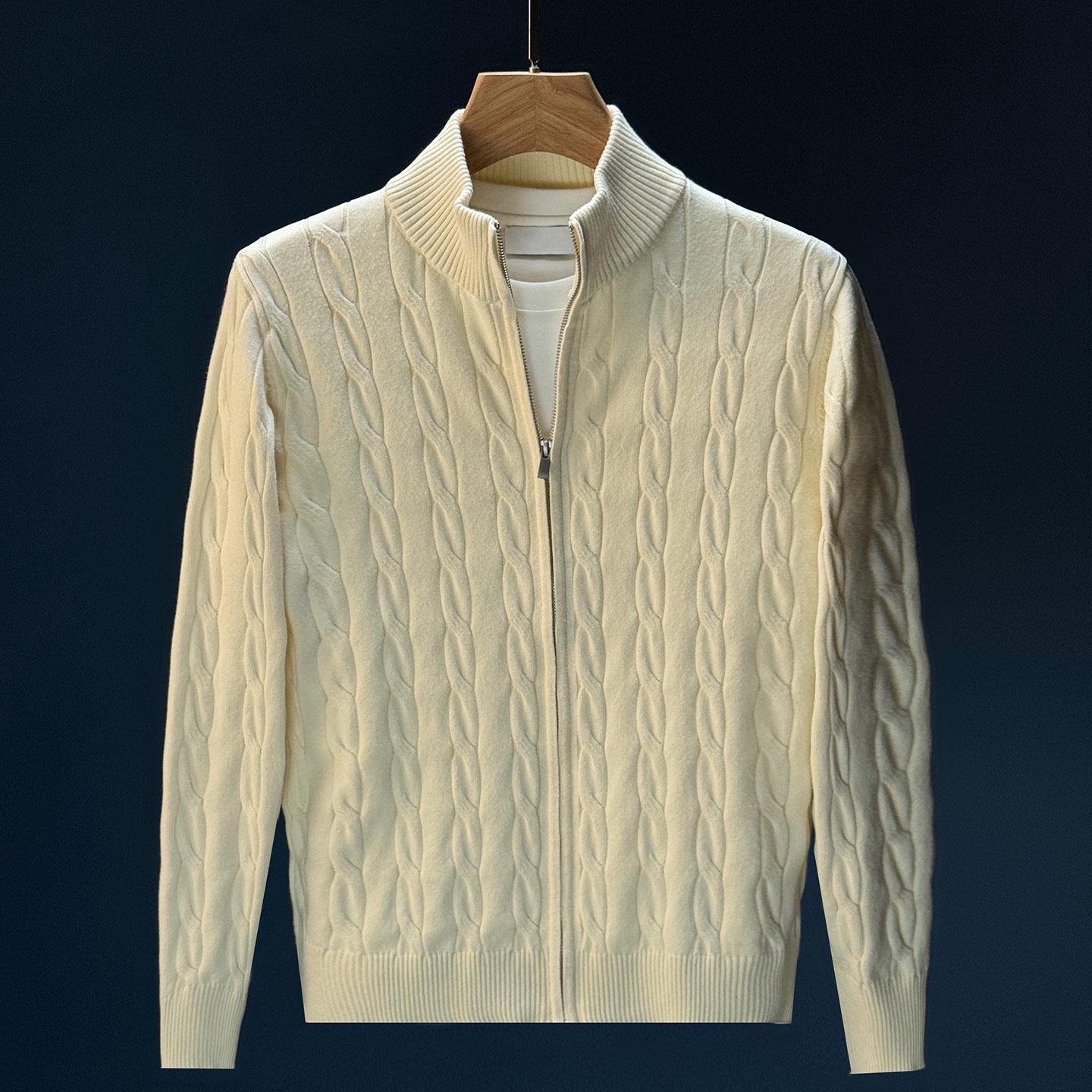 Men’s Slim Fit Stand Collar Knit Cardigan with Twisted Texture - Solid Color Zipper Sweater for Autumn/Winter M абрикосовий
Men’s Slim Fit Stand Collar Knit Cardigan with Twisted Texture - Solid Color Zipper Sweater for Autumn/Winter M абрикосовий