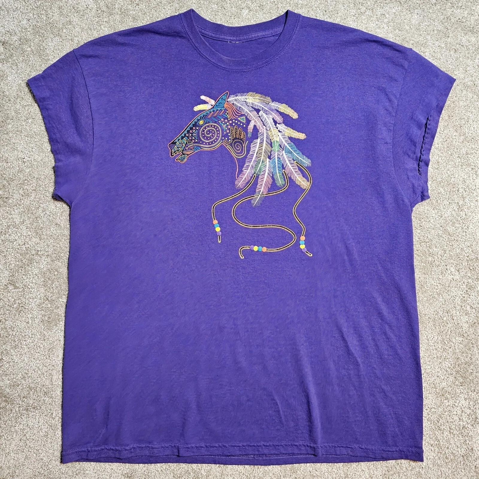 Vtg 90s Aztec Horse Cave Art T-shirt Mens XL Purple Mayan Rainbow Sleeveless Y2k L
Vtg 90s Aztec Horse Cave Art T-shirt Mens XL Purple Mayan Rainbow Sleeveless Y2k L