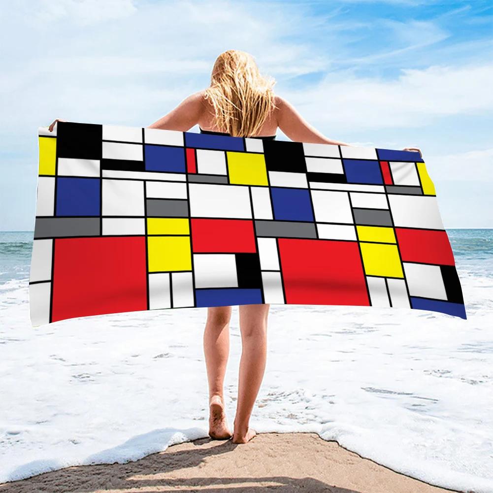 Beach Towel Retro Abstract Geometric Mondrian Prints Microfiber Quick Dry Towels Swimming Home Decorate Women Men W40*H60(CM)
Beach Towel Retro Abstract Geometric Mondrian Prints Microfiber Quick Dry Towels Swimming Home Decorate Women Men W40*H60(CM)