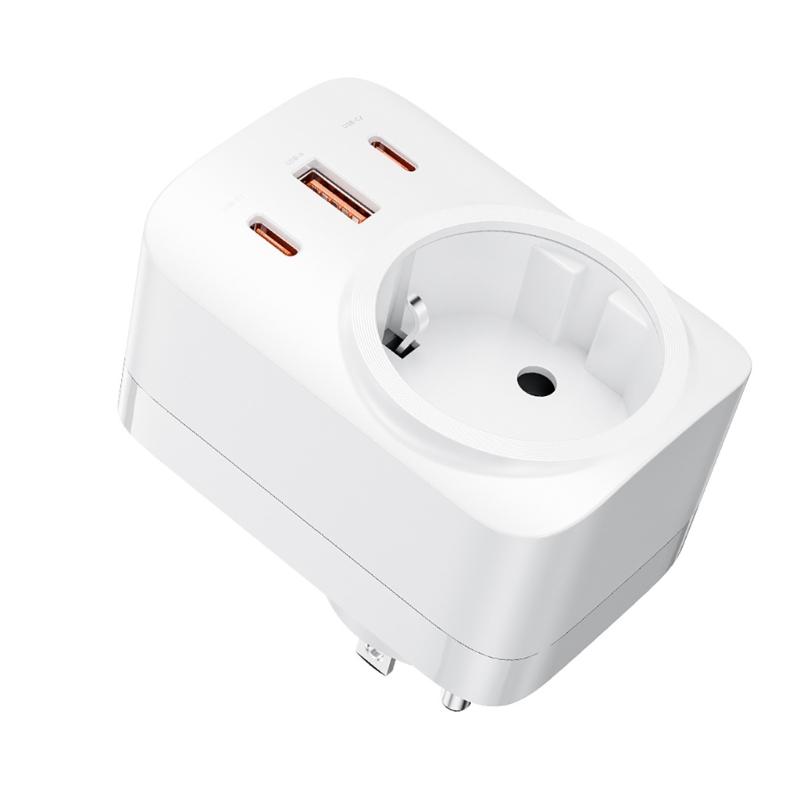 Европейский в американский адаптер питания, дорожные преобразователи с USB C и двумя портами USB A
Европейский в американский адаптер питания, дорожные преобразователи с USB C и двумя портами USB A