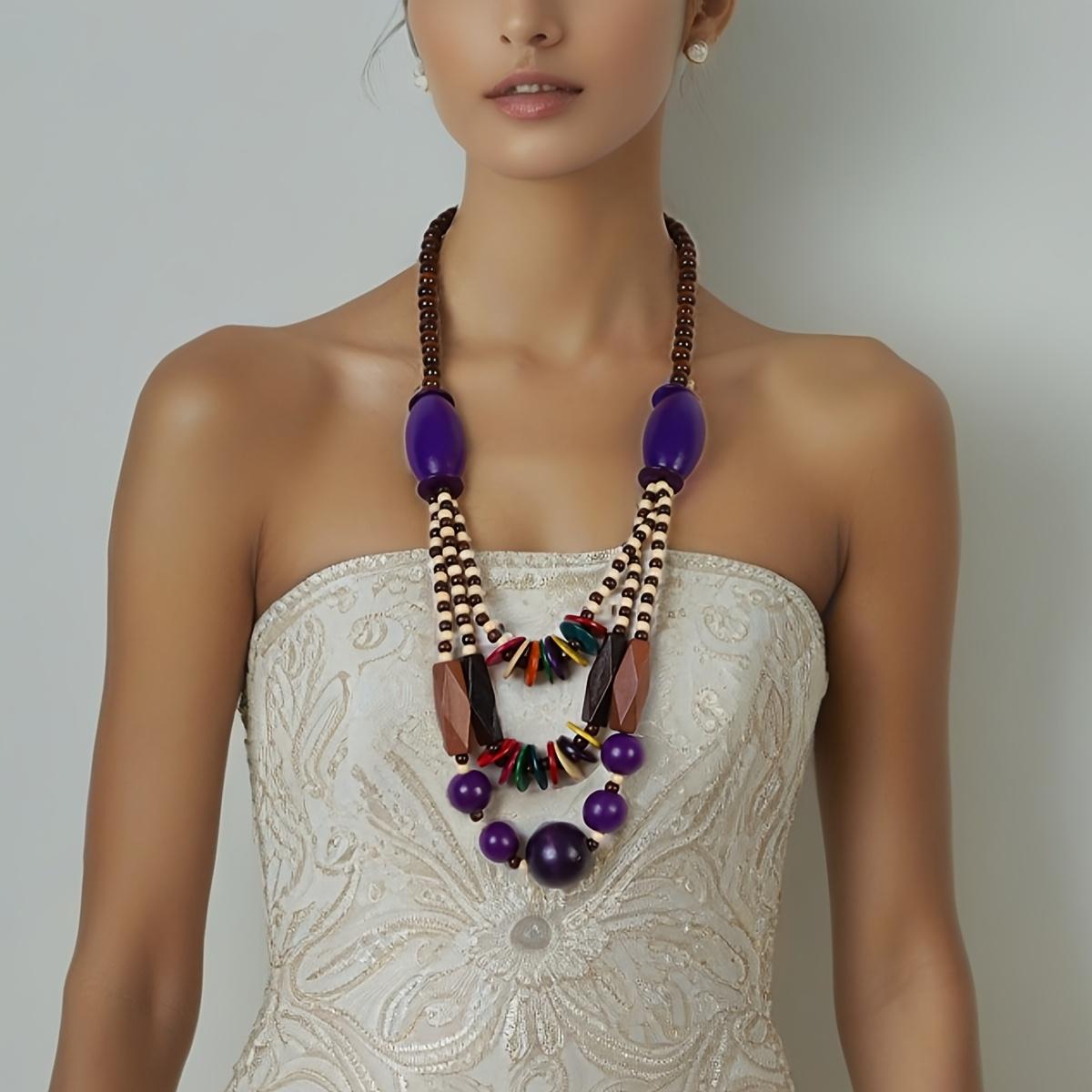 Bohemian Multilayer Beaded Coconut Shell Necklace - Vintage Exaggerated Style фиолетовый
Bohemian Multilayer Beaded Coconut Shell Necklace - Vintage Exaggerated Style фиолетовый
