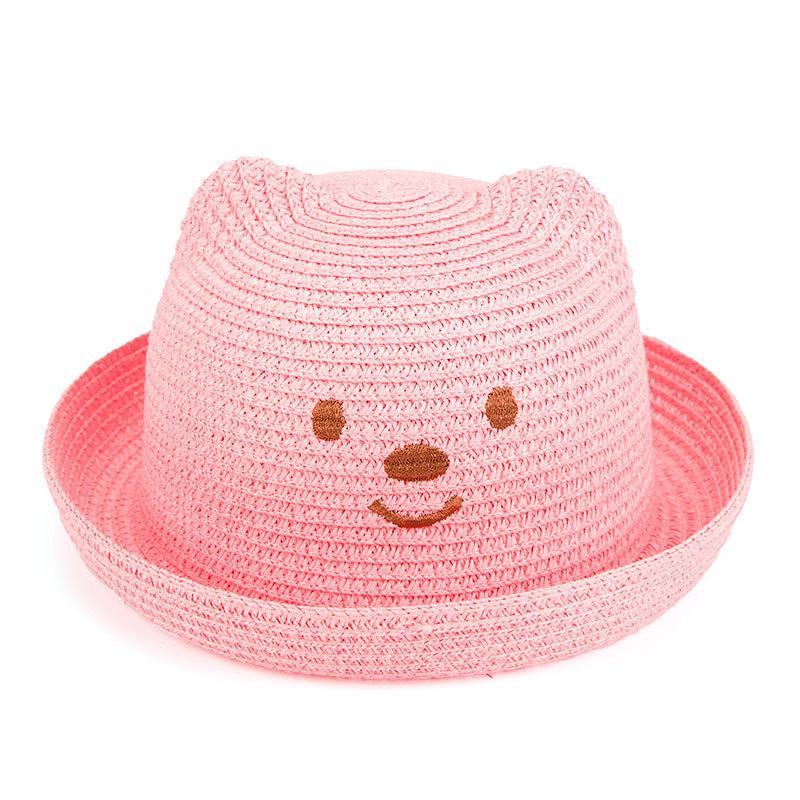 Children s hat Korean version bear straw hat baby sunshade straw hat, infant basin hat C розовый
Children s hat Korean version bear straw hat baby sunshade straw hat, infant basin hat C розовый