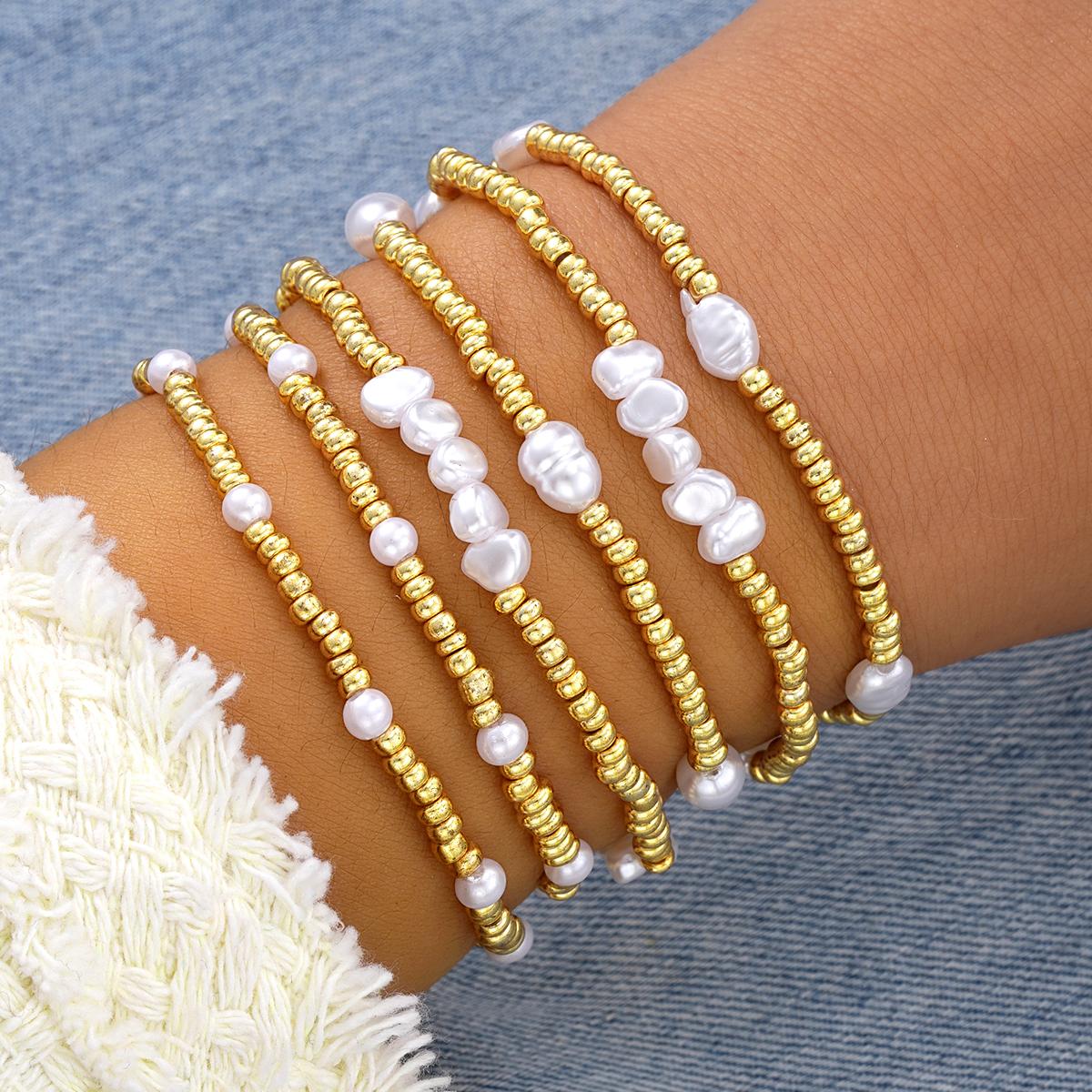 6Pcs/Set Vintage Bohemian Beaded Bracelets for Women Gold Color Star Heart Pearl Bowknot Bracelets Set Trendy Jewelry Gift New
6Pcs/Set Vintage Bohemian Beaded Bracelets for Women Gold Color Star Heart Pearl Bowknot Bracelets Set Trendy Jewelry Gift New