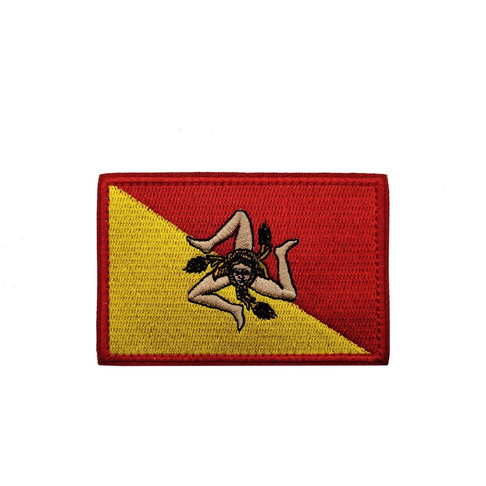 Sicily Flag Embroidered Patch with Velcro, 9x6CM Armband V90569
Sicily Flag Embroidered Patch with Velcro, 9x6CM Armband V90569