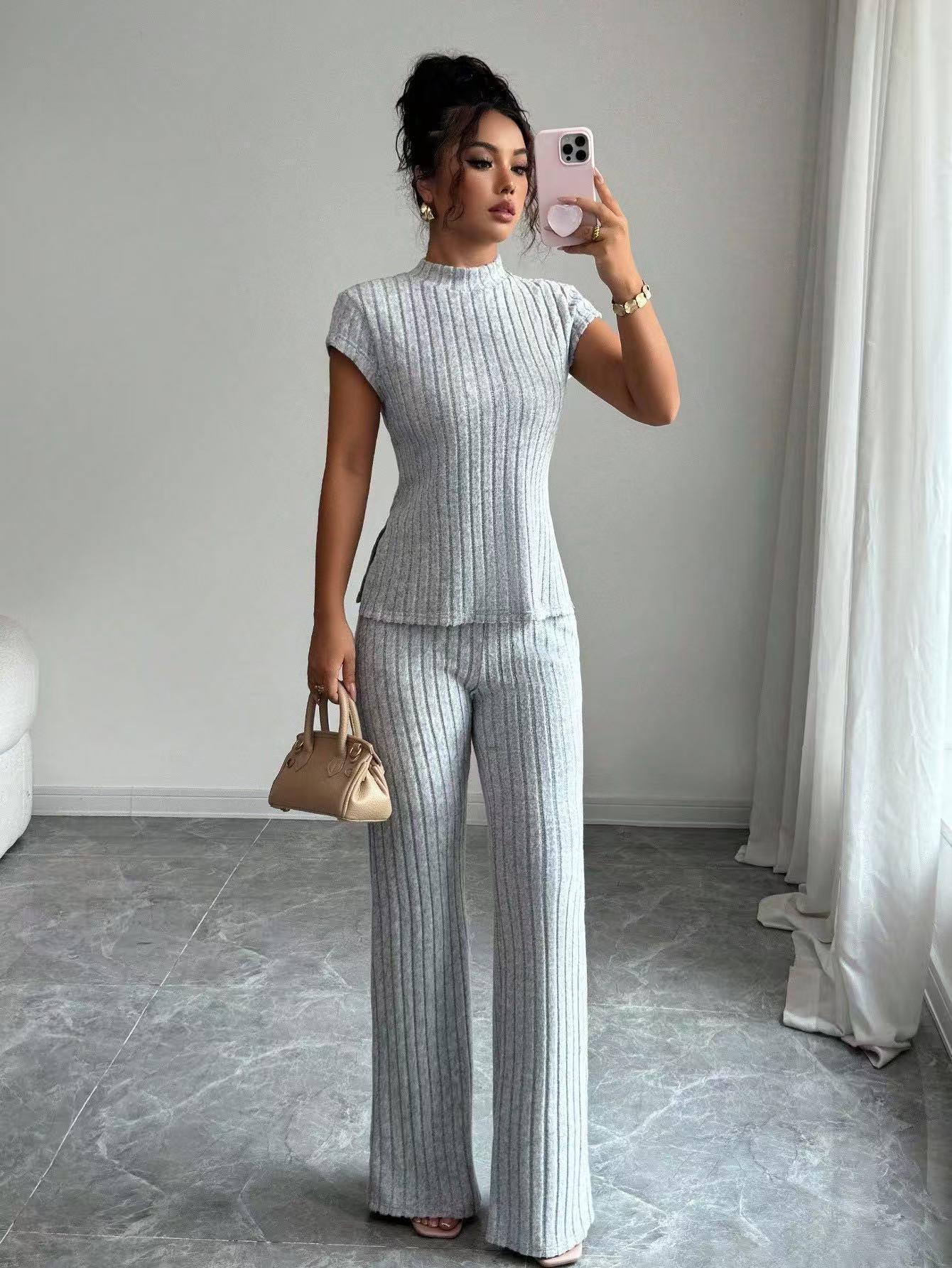 2026 Women s Casual Knit Two-Piece Set: Solid Short Sleeve Top & Ribbed T-Shirt S серый
2026 Women s Casual Knit Two-Piece Set: Solid Short Sleeve Top & Ribbed T-Shirt S серый