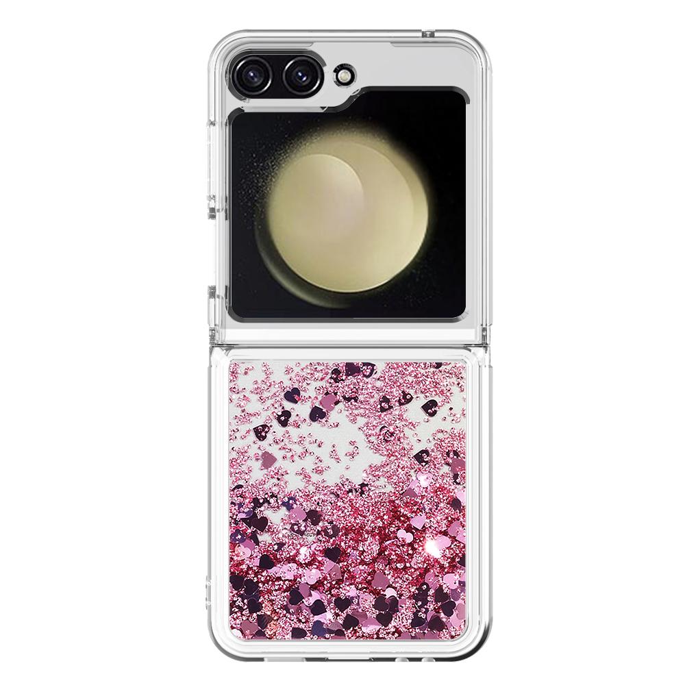 For Samsung Galaxy Z Flip6 5G TPU Case Glitter Quicksand Shockproof Phone Back Cover Rose Gold/Hearts
For Samsung Galaxy Z Flip6 5G TPU Case Glitter Quicksand Shockproof Phone Back Cover Rose Gold/Hearts