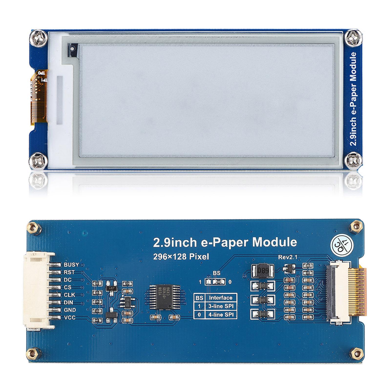 2,9-дюймовий 296 x 128 EInk EPaper дисплейний модуль для Raspberry PiNucleo
2,9-дюймовий 296 x 128 EInk EPaper дисплейний модуль для Raspberry PiNucleo