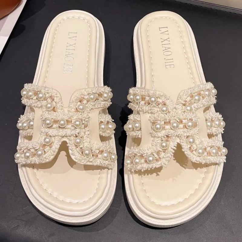 Female Summer Classic Sandals Outdoor Wear Pearl Slip-on Wedge Platform Beach Slippers Round Head Soft Cute Slides Flatforms 35 бежевый
Female Summer Classic Sandals Outdoor Wear Pearl Slip-on Wedge Platform Beach Slippers Round Head Soft Cute Slides Flatforms 35 бежевый