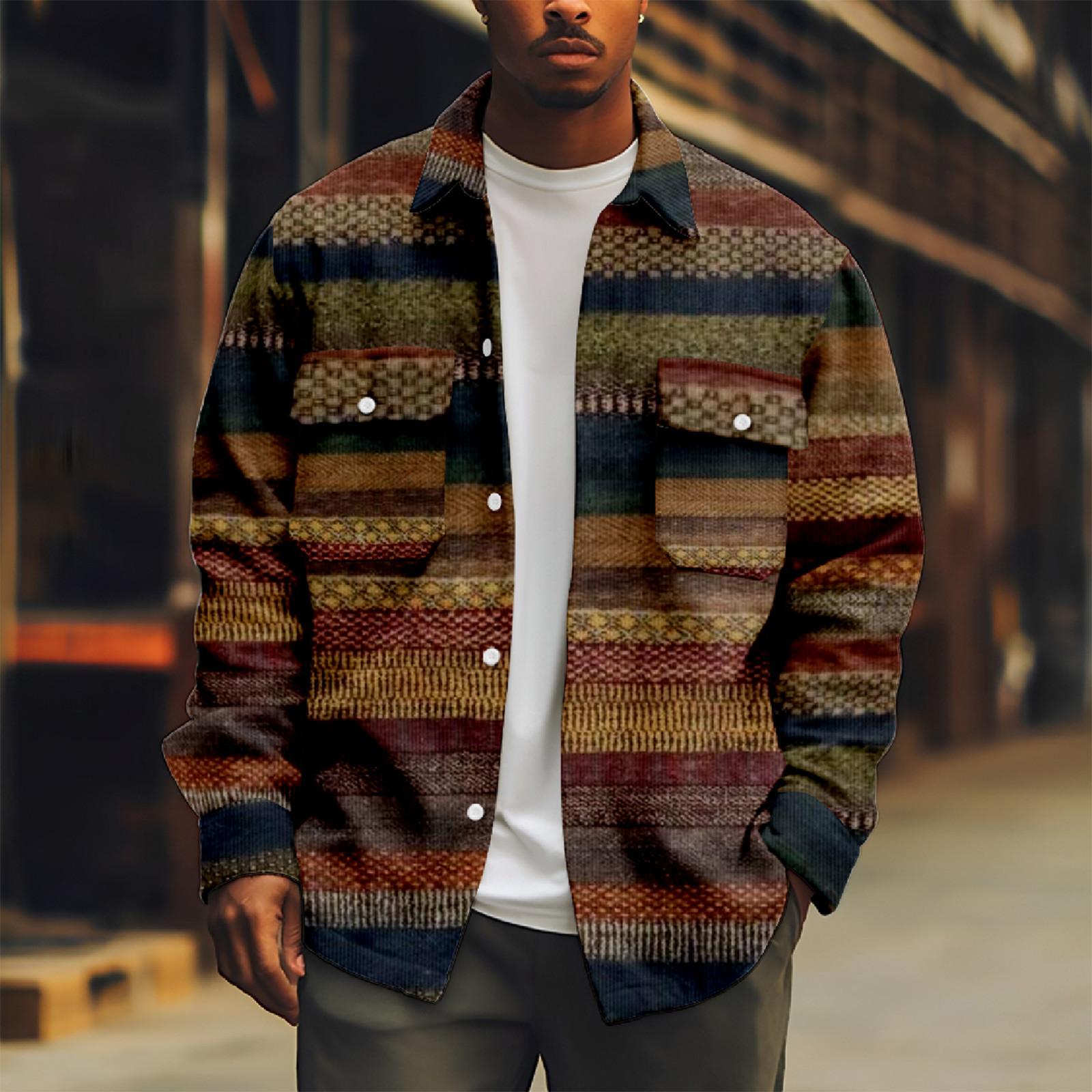 Мужская спортивная куртка на пуговицах с длинными рукавами, повседневная модная куртка с лацканами с принтом XL коричневый
Мужская спортивная куртка на пуговицах с длинными рукавами, повседневная модная куртка с лацканами с принтом XL коричневый