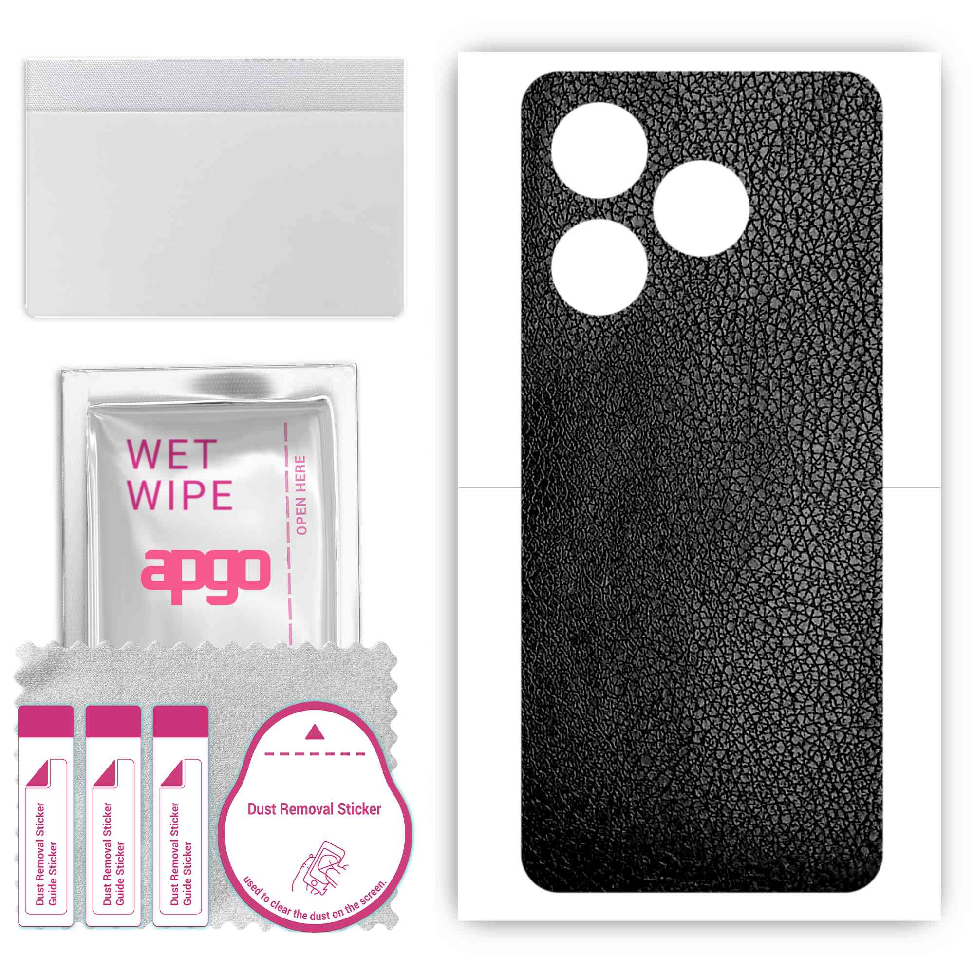 apgo Protective Skin Sticker for the back compatible with Tecno Spark 10, Wrap Film, Foil, Vinyl - Pattern Black Leather
apgo Protective Skin Sticker for the back compatible with Tecno Spark 10, Wrap Film, Foil, Vinyl - Pattern Black Leather
