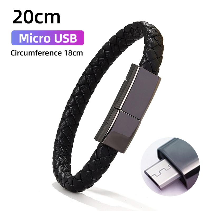 Кожаный браслет Fonken, USB-кабель для зарядки, кабель Type-C/Micro USB/Lightning для зарядки данных для iPhone, Samsung, Huwei, Xiaomi, кабель USB to micro USB-20cm
Кожаный браслет Fonken, USB-кабель для зарядки, кабель Type-C/Micro USB/Lightning для зарядки данных для iPhone, Samsung, Huwei, Xiaomi, кабель USB to micro USB-20cm