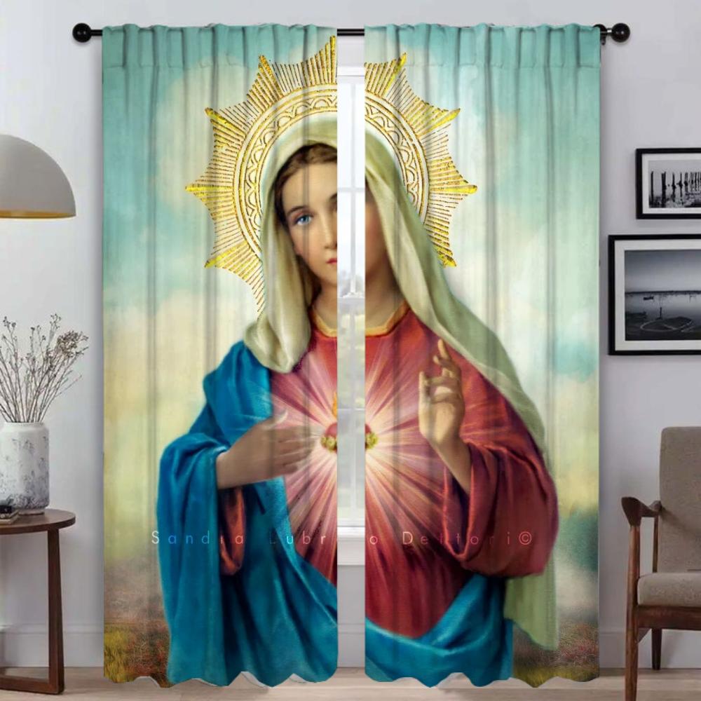 Christian Virgin Mary Anti-mosquito Curtains for Camera Living Room Curtain Tulle for Bedroom Kitchen Curtains 2 Pieces Shades W50xH70cmx2pcs-CL
Christian Virgin Mary Anti-mosquito Curtains for Camera Living Room Curtain Tulle for Bedroom Kitchen Curtains 2 Pieces Shades W50xH70cmx2pcs-CL