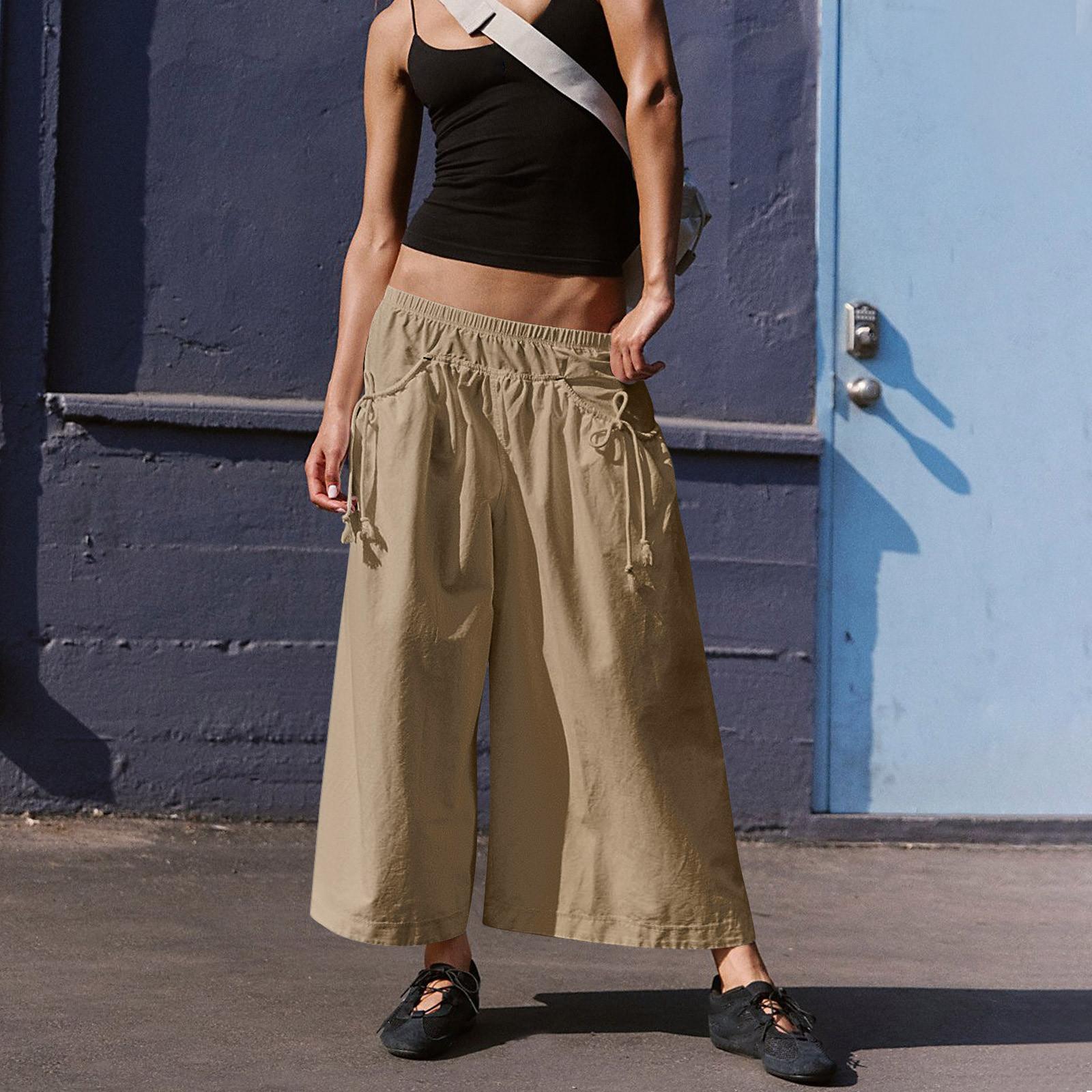 Women s Loose Wide Leg Track Pants Step By Step Pants Summer Wide Leg Casual Pant With Big Ruched Pockets S хакі
Women s Loose Wide Leg Track Pants Step By Step Pants Summer Wide Leg Casual Pant With Big Ruched Pockets S хакі