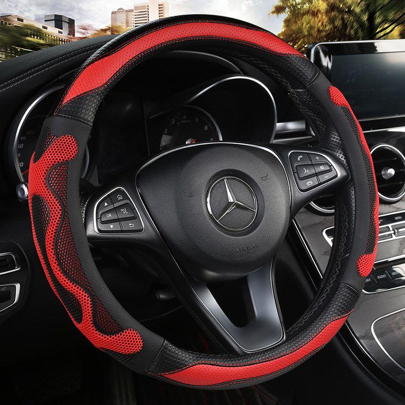 New Car Steering Wheel Cover 3D Honeycomb Non-Slip Three-Dimensional Breathable Four Seasons Universal D-Shaped Car Steering Wheel Cover Round - Black and Red
New Car Steering Wheel Cover 3D Honeycomb Non-Slip Three-Dimensional Breathable Four Seasons Universal D-Shaped Car Steering Wheel Cover Round - Black and Red