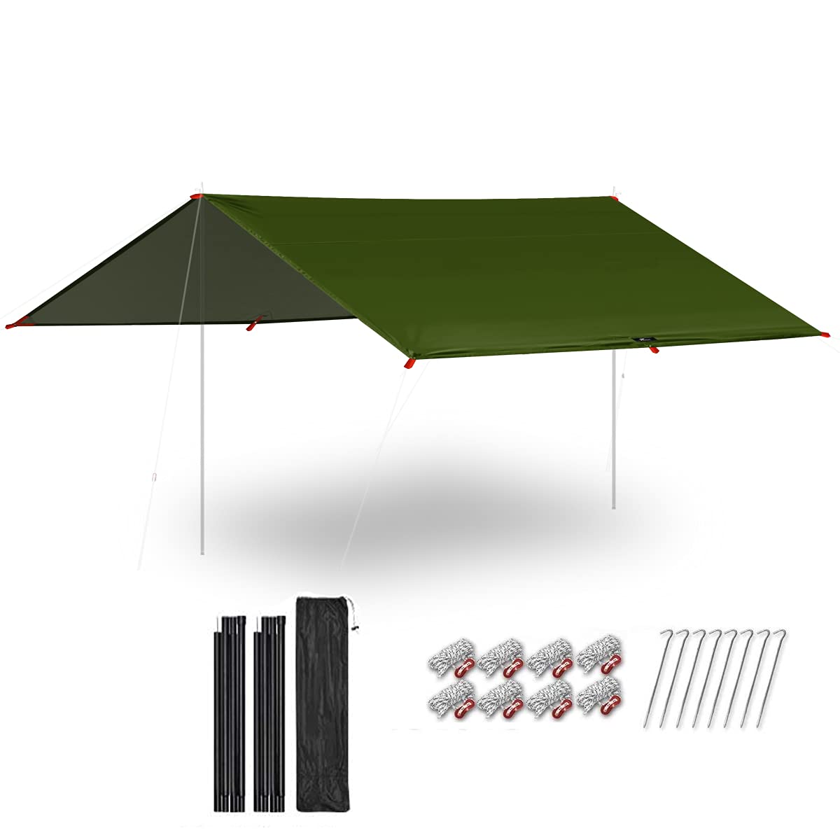 FIELDOOR Recta Tarp 435 x 500 см, стальной столб, диаметр 25 мм x 2, сумка для хранения, веревочный колышек, алюминиевый гибкий кронштейн, в комплекте, для 4–6 человек, УФ-защита
FIELDOOR Recta Tarp 435 x 500 см, стальной столб, диаметр 25 мм x 2, сумка для хранения, веревочный колышек, алюминиевый гибкий кронштейн, в комплекте, для 4–6 человек, УФ-защита