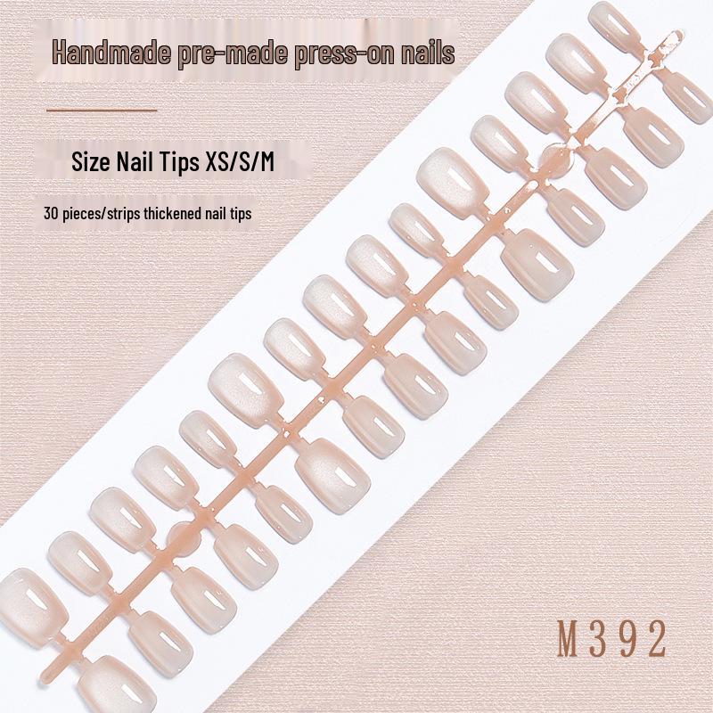 Black Cat Eye Handmade Press-On Nails - Solid Color, High-End, Nude Style Manicure
Black Cat Eye Handmade Press-On Nails - Solid Color, High-End, Nude Style Manicure