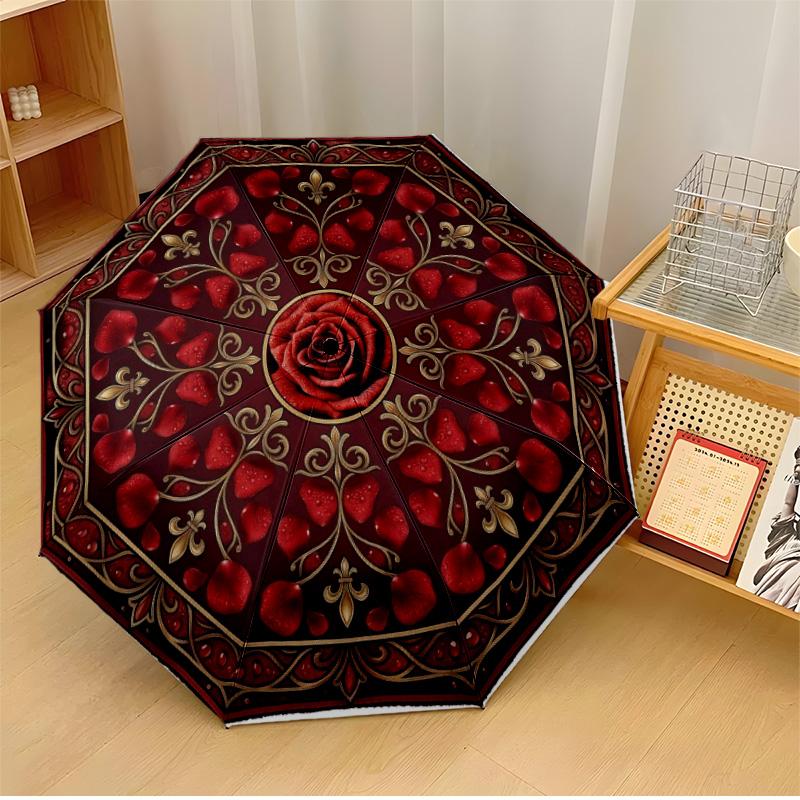 Rose Pattern Umbrella (2) Theme Automatic Umbrella Compact 8-Rib Design Sturdy Construction Durable Umbrella Stylish Accessory
Rose Pattern Umbrella (2) Theme Automatic Umbrella Compact 8-Rib Design Sturdy Construction Durable Umbrella Stylish Accessory