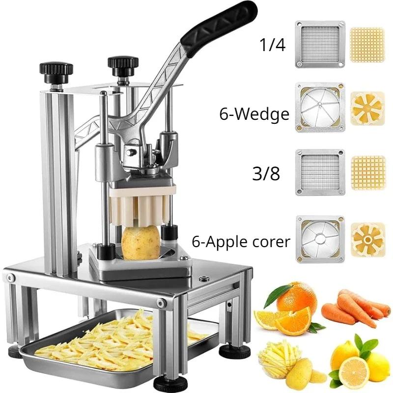 Commercial French Fry Cutter with 4 Replacement Blades, 1/2 or 1/4 or 3/8 6 or 8-wedge Slicer or 6-wedge Apple Corer
Commercial French Fry Cutter with 4 Replacement Blades, 1/2 or 1/4 or 3/8 6 or 8-wedge Slicer or 6-wedge Apple Corer