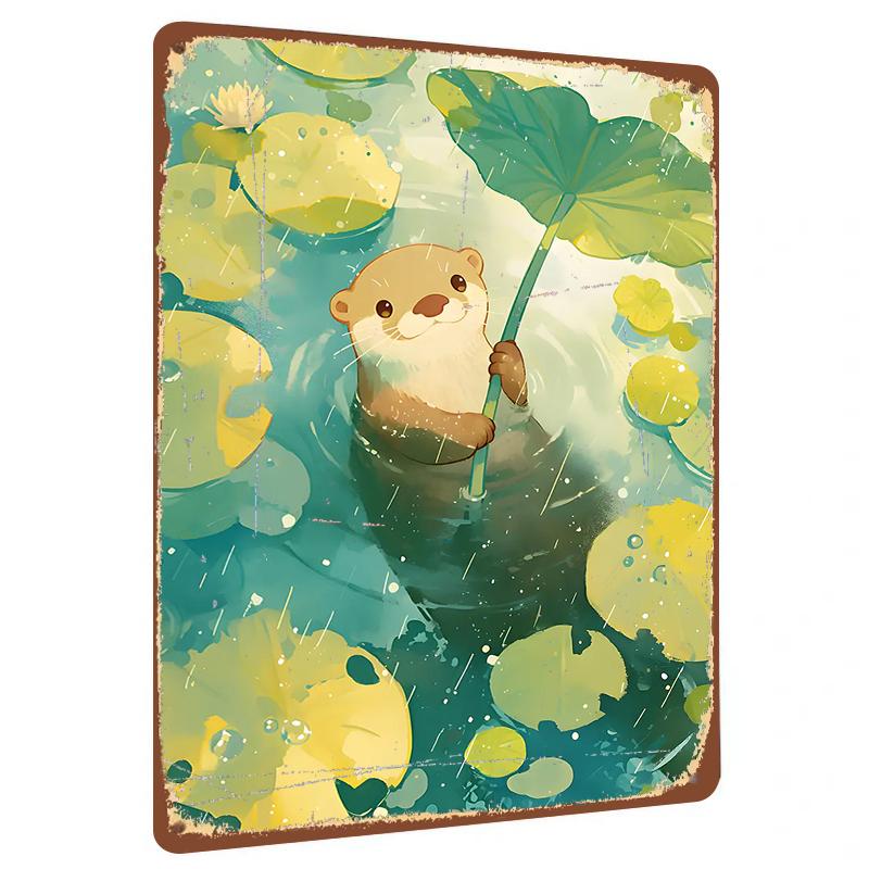 Cute Otter Holding Lotus Leaf in Rain Metal Wall Art Home Decor Animal Theme Hanging Painting 20x30cm(7.8x11.8inch)
Cute Otter Holding Lotus Leaf in Rain Metal Wall Art Home Decor Animal Theme Hanging Painting 20x30cm(7.8x11.8inch)