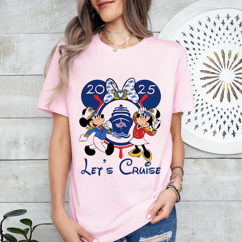 Mickey Mouse Cruise Printed Unisexs Tshirt Summer Fashion Pure Cotton Shortsleeved Casual Top Trendy and Casual S
Mickey Mouse Cruise Printed Unisexs Tshirt Summer Fashion Pure Cotton Shortsleeved Casual Top Trendy and Casual S