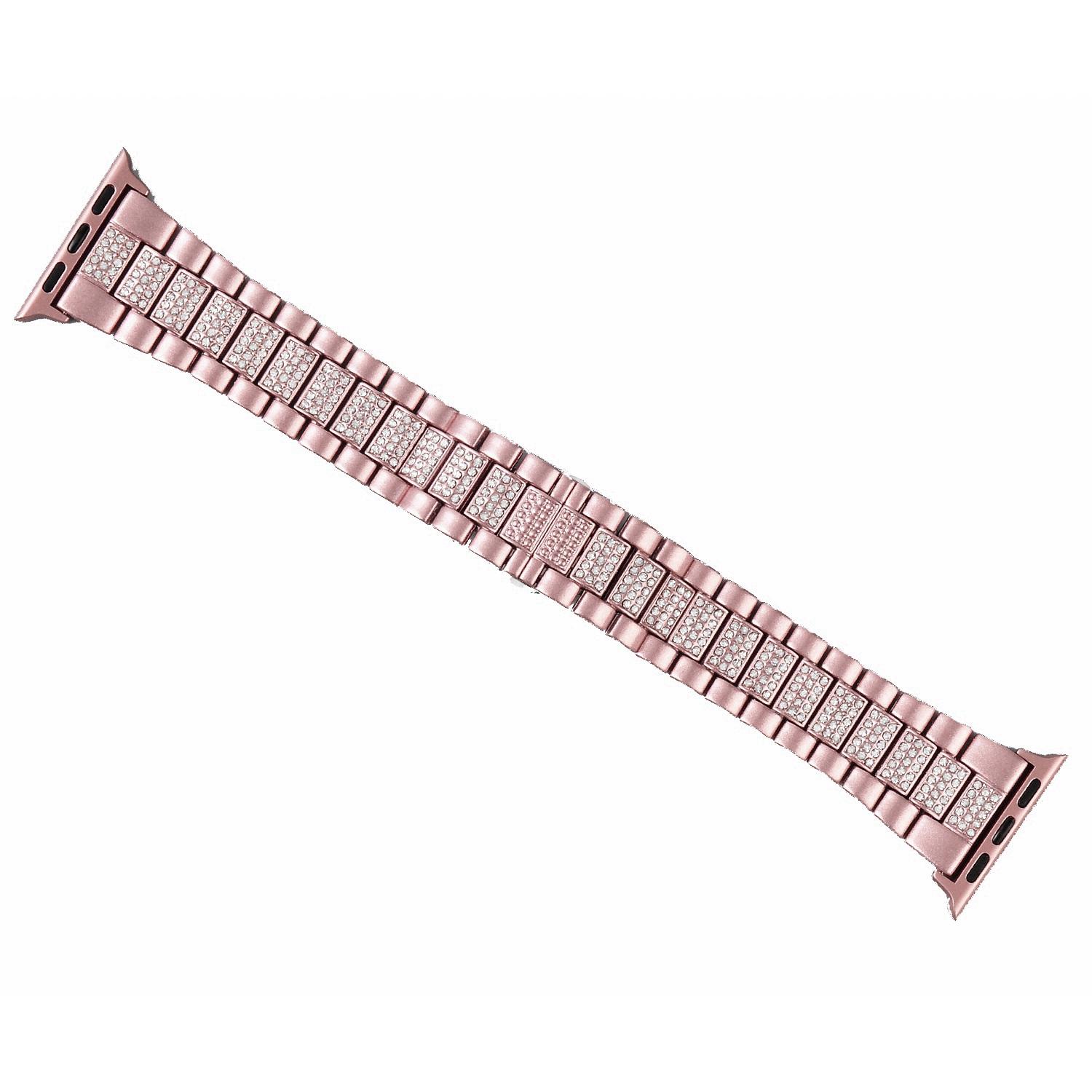 For Apple Watch Series 10 42mm/9 8 7 41mm/6 5 4 SE SE (2022) SE (2023) 40mm/3 2 1 38mm Metal Smart Watch Band Three Beads Rhinestone Decor Bracelet Pink
For Apple Watch Series 10 42mm/9 8 7 41mm/6 5 4 SE SE (2022) SE (2023) 40mm/3 2 1 38mm Metal Smart Watch Band Three Beads Rhinestone Decor Bracelet Pink