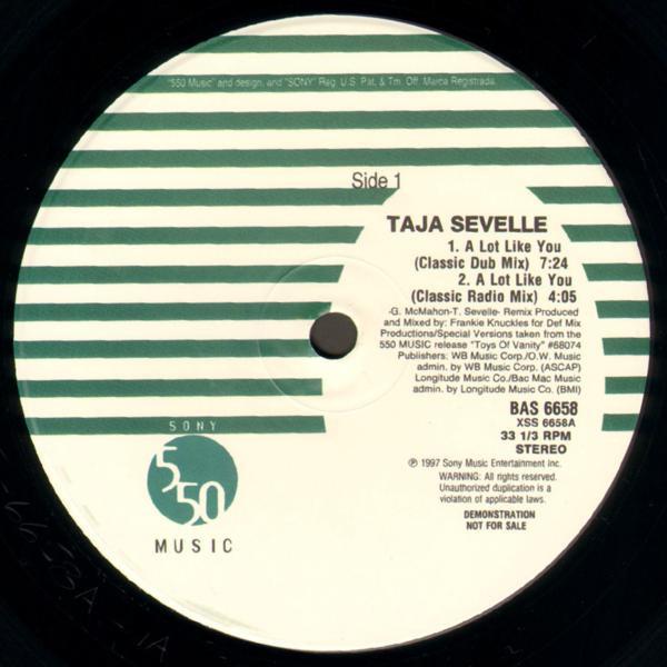 12inch Record TAJA SEVELLE A Lot Like You BAS6658 550 MUSIC 1997 US Dance Electronica Used
12inch Record TAJA SEVELLE A Lot Like You BAS6658 550 MUSIC 1997 US Dance Electronica Used