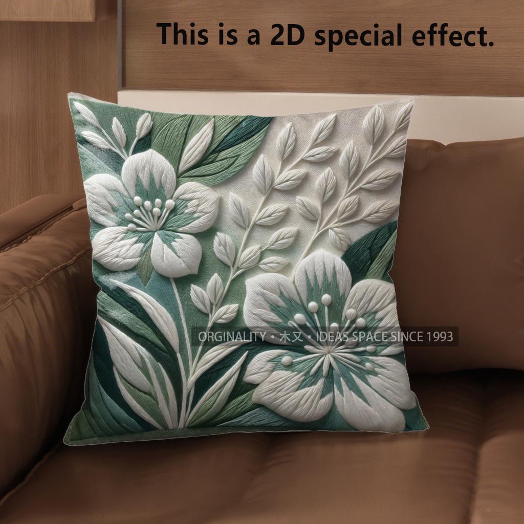 2D Floral Embroidered Pattern Decorative Cushion Covers Pattern Cushion Cover Suitable For Sofa Bedroom Car Pillow Cover 40x40cm
2D Floral Embroidered Pattern Decorative Cushion Covers Pattern Cushion Cover Suitable For Sofa Bedroom Car Pillow Cover 40x40cm