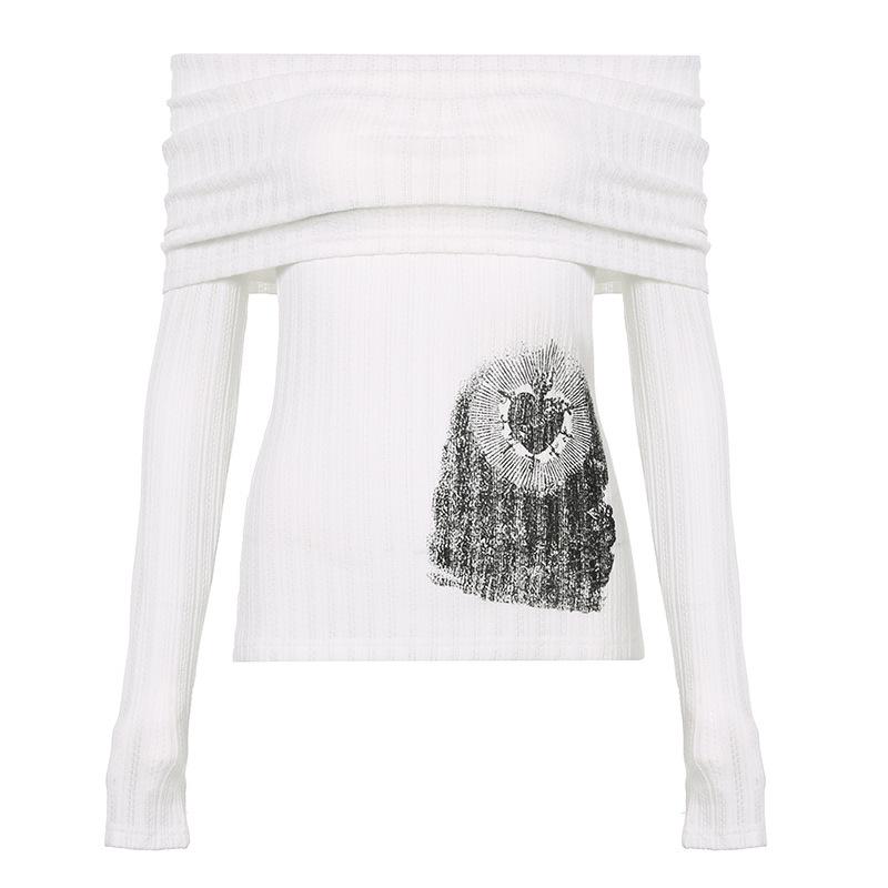 Printed Flip-on One-length Niche Short Top Hot Girl Sexy Off-shoulder Slim and Versatile Long Sleeves S білий
Printed Flip-on One-length Niche Short Top Hot Girl Sexy Off-shoulder Slim and Versatile Long Sleeves S білий