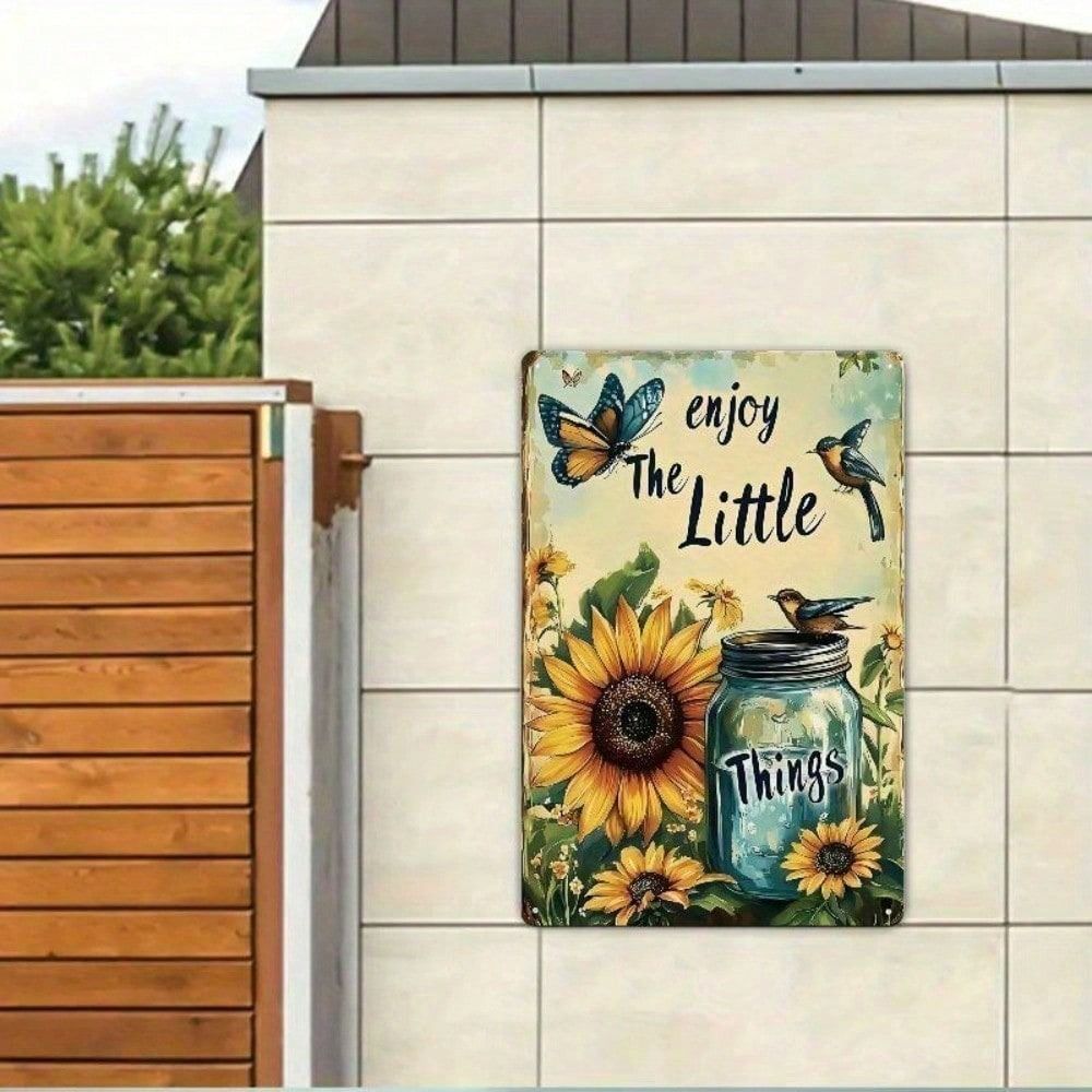 Vintage Sunflower Butterfly Tin Sign, Metal Poster Wall Art for Home Garden
Vintage Sunflower Butterfly Tin Sign, Metal Poster Wall Art for Home Garden