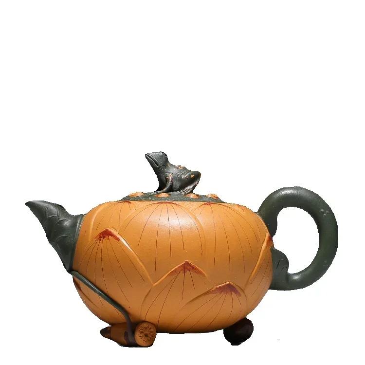 Yixing Tea Pot Purple Clay Filter Teapot Lotus Seed Frog Kettle Household Handmade Tea Set Customized Gifts Authentic 420cc
Yixing Tea Pot Purple Clay Filter Teapot Lotus Seed Frog Kettle Household Handmade Tea Set Customized Gifts Authentic 420cc