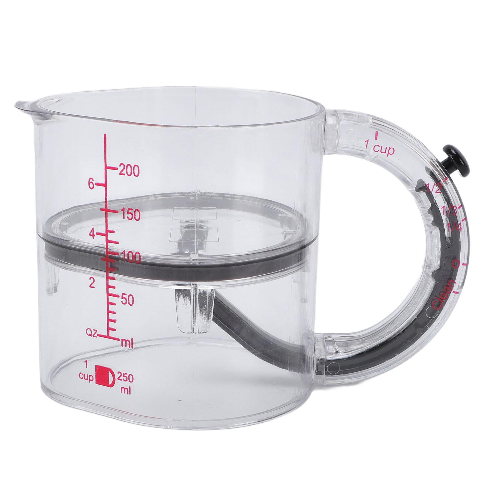 Adjustable Measuring Cup Multifunctional Measuring Cup with Scraper Base Dishwasher Safe for 1 4 To 1 Cup
Adjustable Measuring Cup Multifunctional Measuring Cup with Scraper Base Dishwasher Safe for 1 4 To 1 Cup