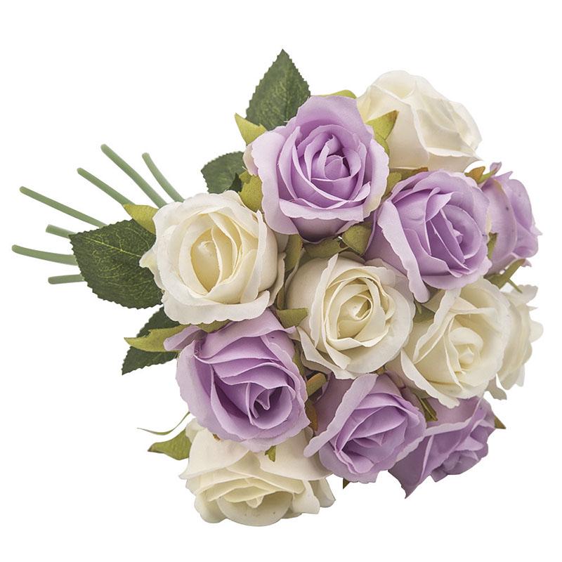 Rose Artificial 12head Bouquet Silk Fake Flowers Wedding Party Home Decoration White&Purple
Rose Artificial 12head Bouquet Silk Fake Flowers Wedding Party Home Decoration White&Purple