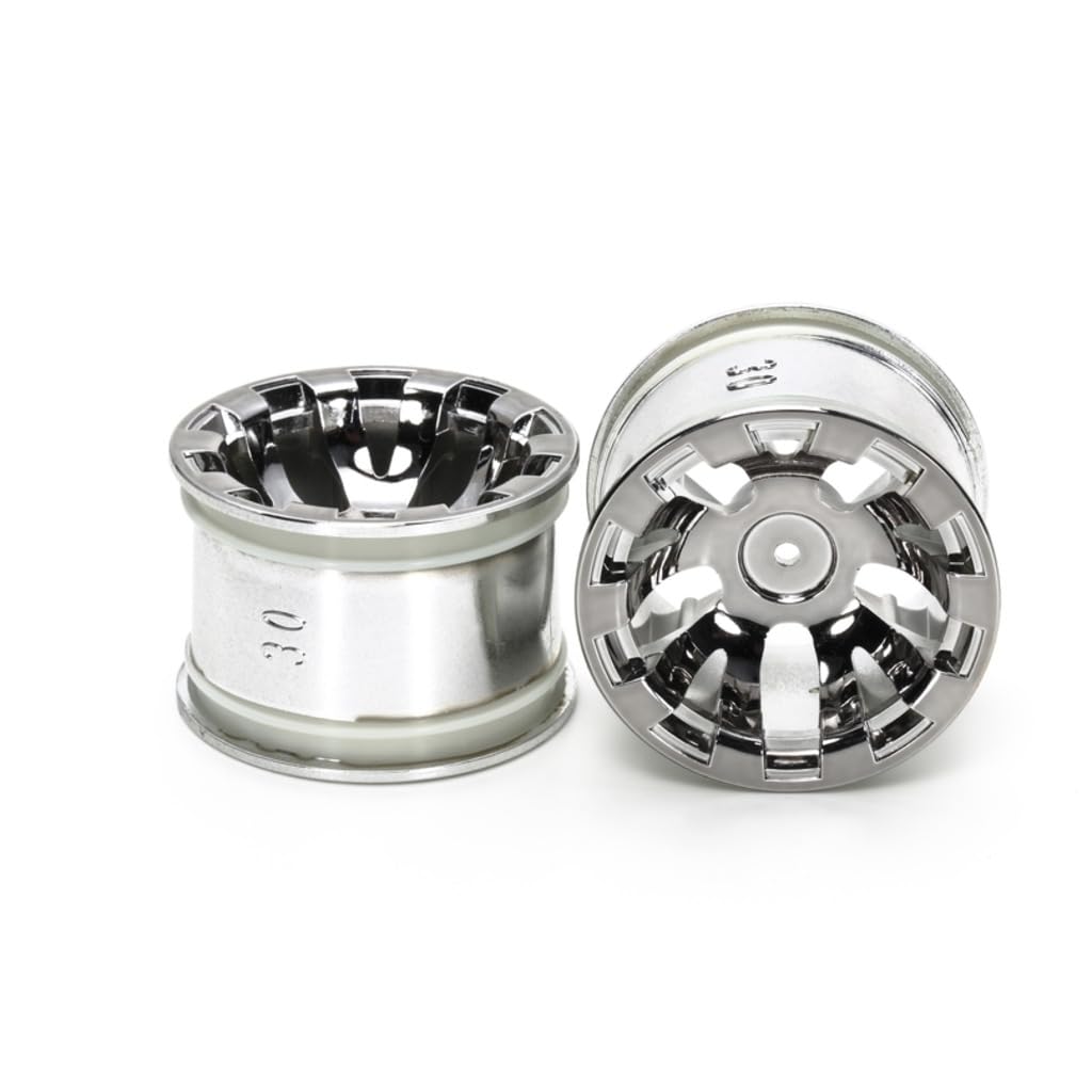 Tamiya Hop Up Options 2 chrome plated wheels for rear wide tires RC parts 54831 No.1831 OP.1831 T3-01 semi-slick
Tamiya Hop Up Options 2 chrome plated wheels for rear wide tires RC parts 54831 No.1831 OP.1831 T3-01 semi-slick
