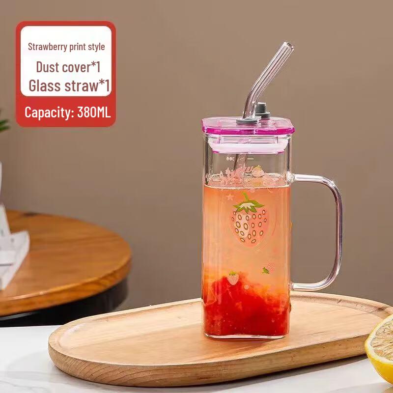 Ins Style Strawberry Glass Straw Cup
Ins Style Strawberry Glass Straw Cup