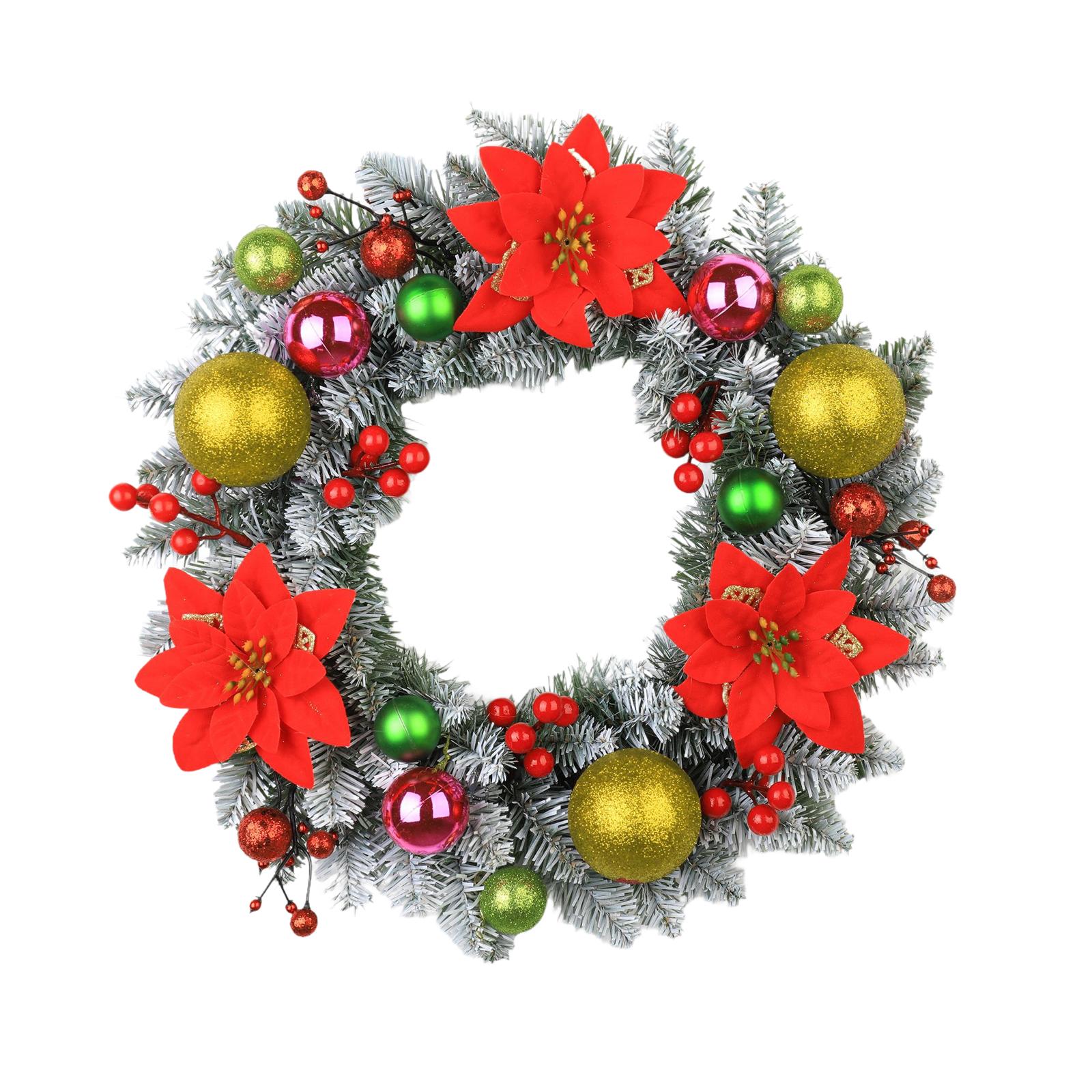 Decorative Artificial Christmas Wreath 40cm Floral Garland for Front Door Wall Indoor Outdoor Party Accent
Decorative Artificial Christmas Wreath 40cm Floral Garland for Front Door Wall Indoor Outdoor Party Accent