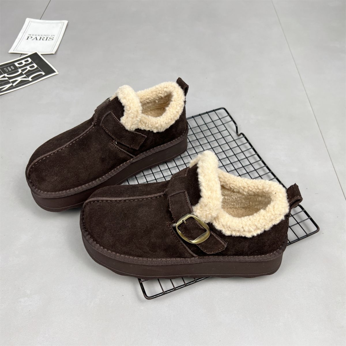 Женские мягкие эластичные зимние меховые ботинки на толстой подошве, теплые, с холодозащитной подкладкой, нескользящие, износостойкие, повседневные спортивные хлопковые ботинки 40 темно-коричневого
Женские мягкие эластичные зимние меховые ботинки на толстой подошве, теплые, с холодозащитной подкладкой, нескользящие, износостойкие, повседневные спортивные хлопковые ботинки 40 темно-коричневого