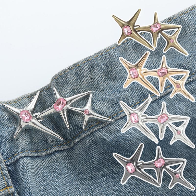Cute Detachable Adjustable Waist Buckle Cross Star Shape Jeans Buttons Pins Detachable Waist Tightener Clothing Accessories
Cute Detachable Adjustable Waist Buckle Cross Star Shape Jeans Buttons Pins Detachable Waist Tightener Clothing Accessories