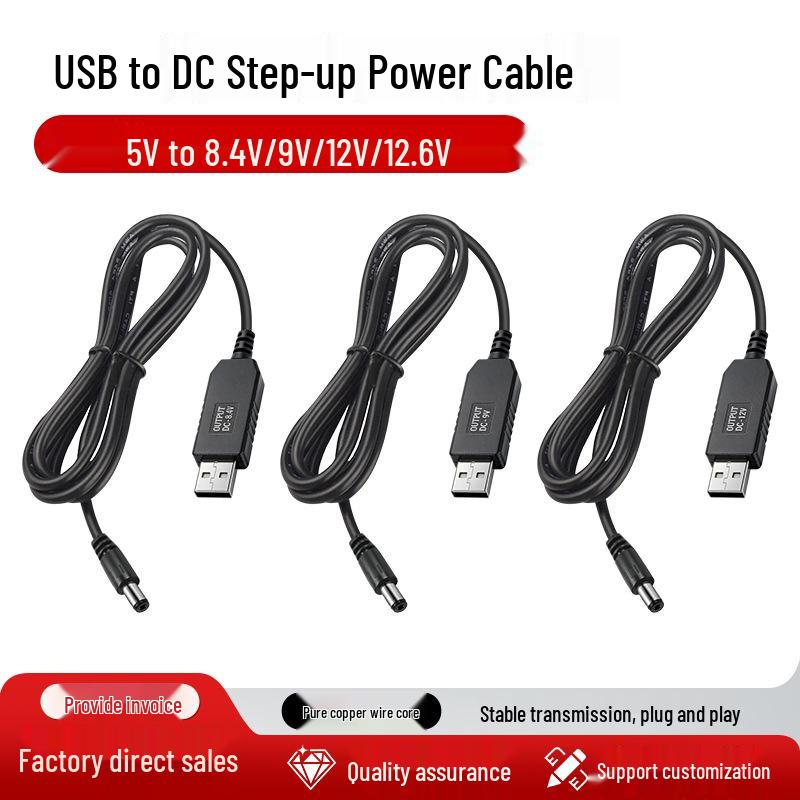 USB to DC Step-up Power Cable: 5V to 8.4V, 9V, 12V, 12.6V Audio Charger USB to DC5521 5V to 12V Step-up Power Cable
USB to DC Step-up Power Cable: 5V to 8.4V, 9V, 12V, 12.6V Audio Charger USB to DC5521 5V to 12V Step-up Power Cable