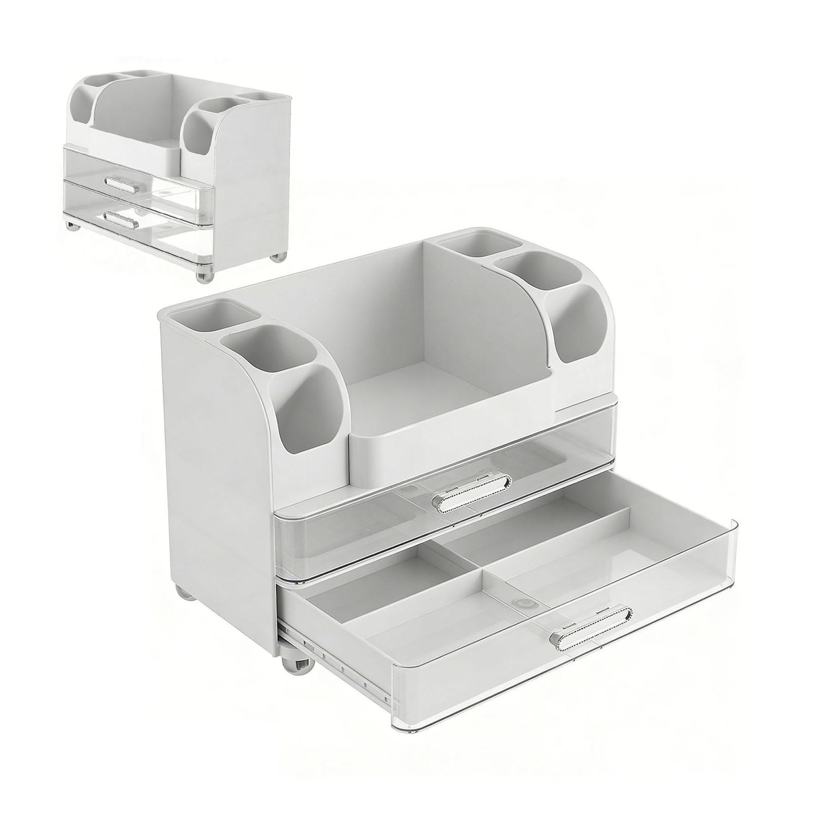 Makeup with Drawers Countertop Cosmetic Display Case with Brush Holder for Bathroom Countertop Skincare Perfume
Makeup with Drawers Countertop Cosmetic Display Case with Brush Holder for Bathroom Countertop Skincare Perfume
