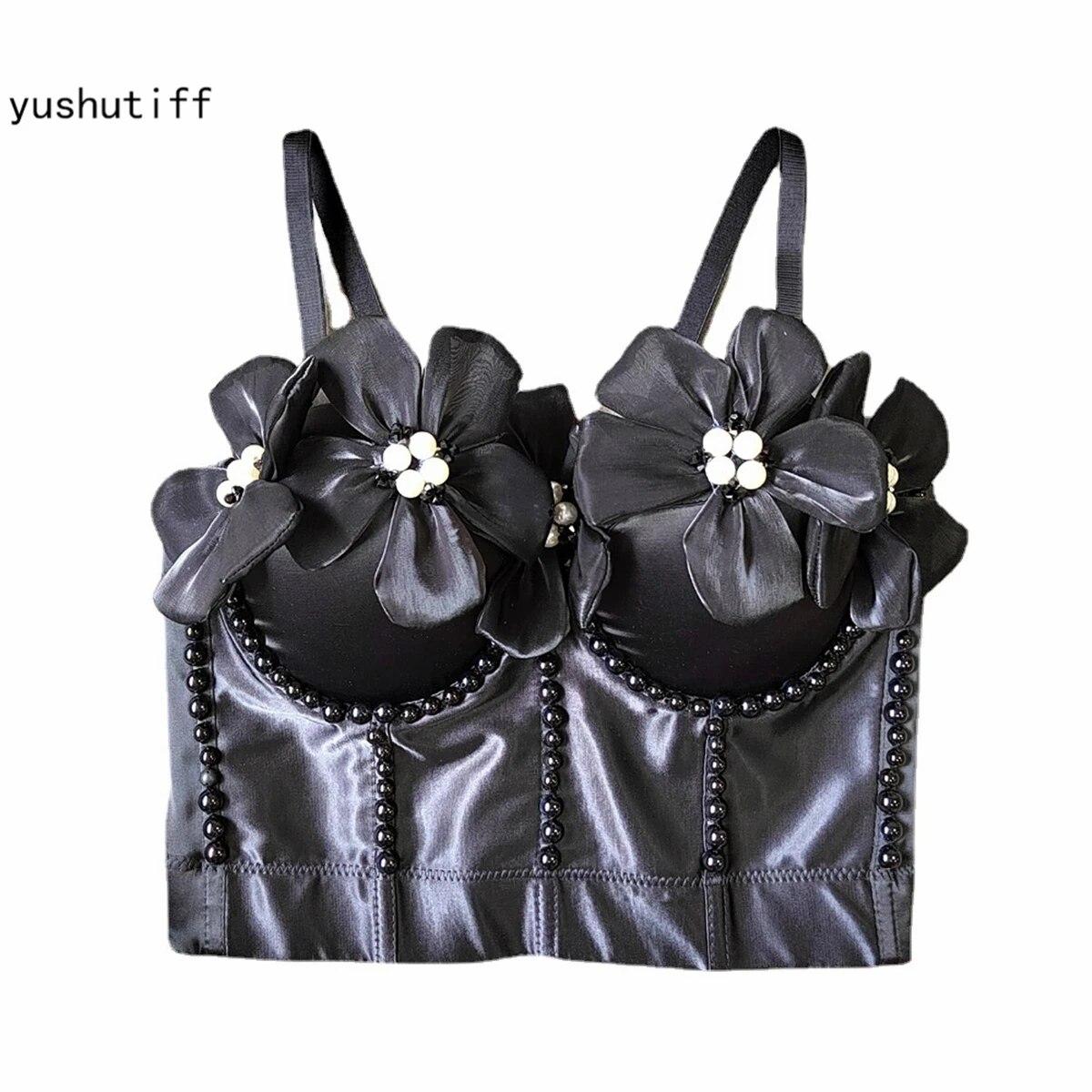 Укороченный топ yushutiff с жемчугом, атласный корсет, бюстье с цветочным принтом, бюстгальтер для вечеринки, ночного клуба, женский рейв-фестиваль, женские жилеты без рукавов
Укороченный топ yushutiff с жемчугом, атласный корсет, бюстье с цветочным принтом, бюстгальтер для вечеринки, ночного клуба, женский рейв-фестиваль, женские жилеты без рукавов