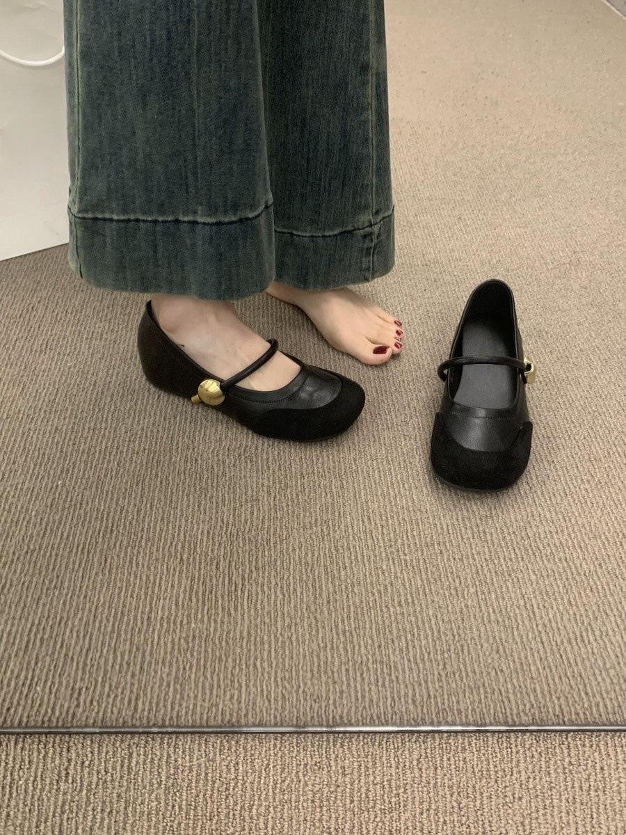 French gentle wind evening shoes with splicing round head inner height increase Mary Jane ballet shoes pink single shoes women 40 чёрный
French gentle wind evening shoes with splicing round head inner height increase Mary Jane ballet shoes pink single shoes women 40 чёрный