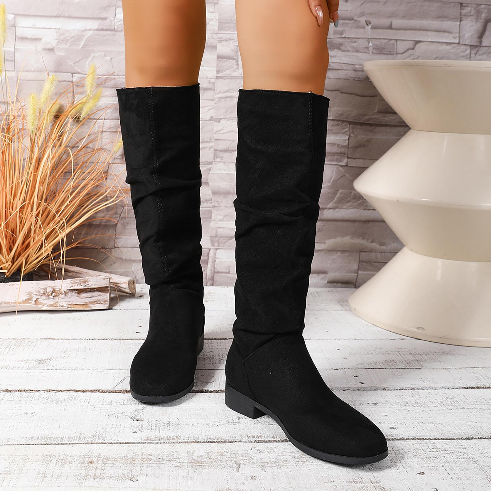 Women S Casual Fashion Suede Pointed Toe Thick Heel Versatile Comfortable Travel Mid Calf Tall Boots For Women Wide Calf Leather 42 чорний
Women S Casual Fashion Suede Pointed Toe Thick Heel Versatile Comfortable Travel Mid Calf Tall Boots For Women Wide Calf Leather 42 чорний