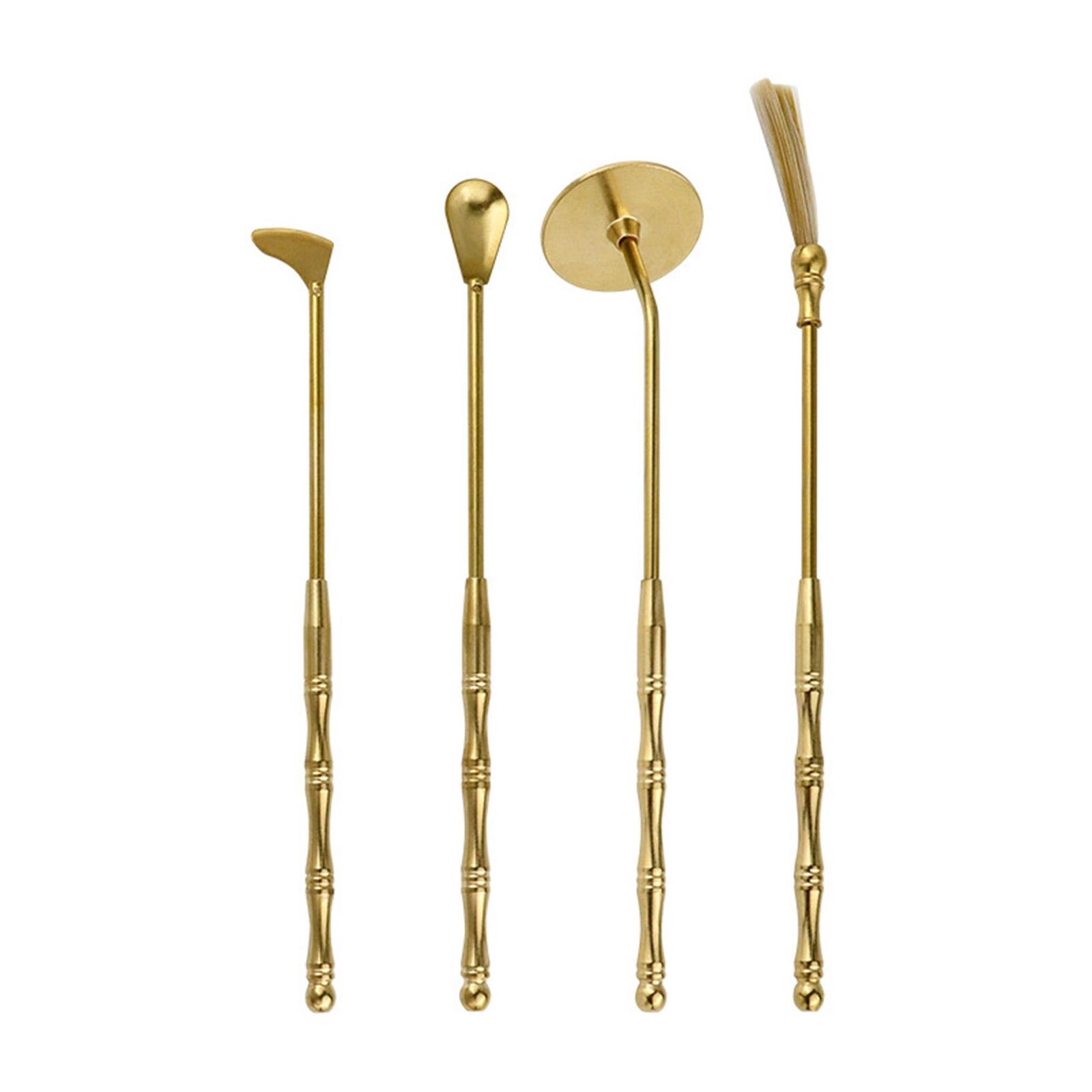 Handcrafts Incenses DIY Tool Kits 4Pcs Brass Equipment Set with Spoon Shovel Ashes Press Brush Meditations Accessories 1
Handcrafts Incenses DIY Tool Kits 4Pcs Brass Equipment Set with Spoon Shovel Ashes Press Brush Meditations Accessories 1
