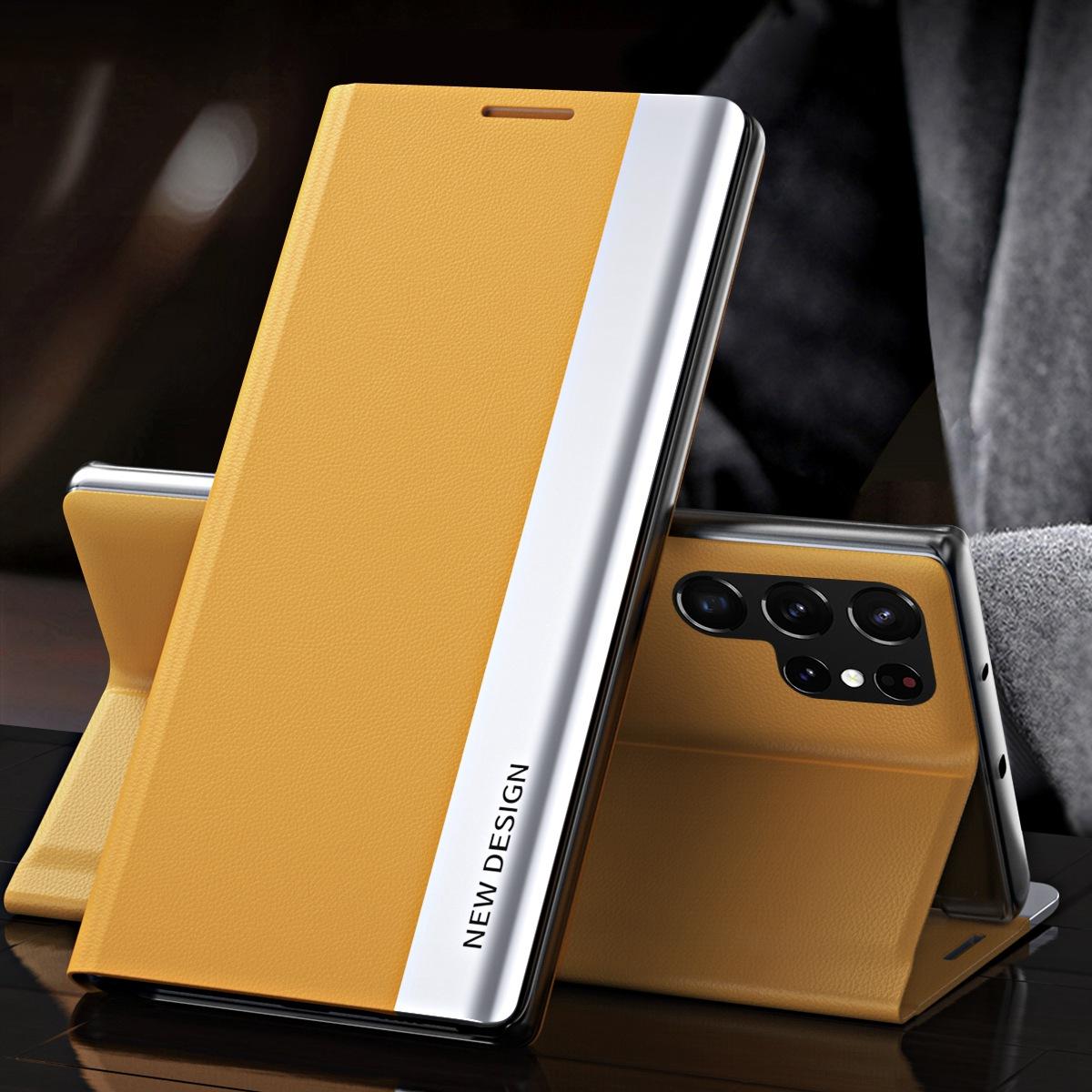 For Samsung Galaxy S23 Ultra Electroplating PU Leather Phone Stand Cover Auto Adsorption Anti-drop Case Red
For Samsung Galaxy S23 Ultra Electroplating PU Leather Phone Stand Cover Auto Adsorption Anti-drop Case Red