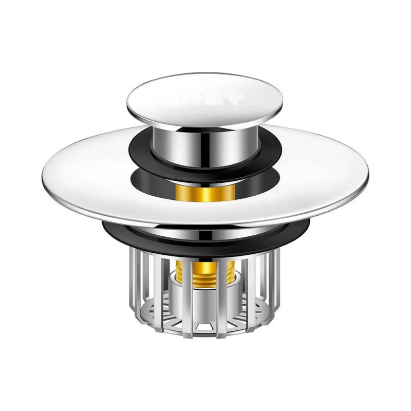 Copper tub drain plug with hair catcher, 2-in-1 pop-up tub plug, anti-clogging filter basket for 1.45-1.8 inch drain sink drain
Copper tub drain plug with hair catcher, 2-in-1 pop-up tub plug, anti-clogging filter basket for 1.45-1.8 inch drain sink drain