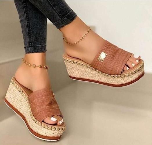 Клиновидный каблук толстая подошва пеньковая веревка шлепанцы на одно слово женские летние на высоком каблуке женские сандалии 43 коричневый
Клиновидный каблук толстая подошва пеньковая веревка шлепанцы на одно слово женские летние на высоком каблуке женские сандалии 43 коричневый