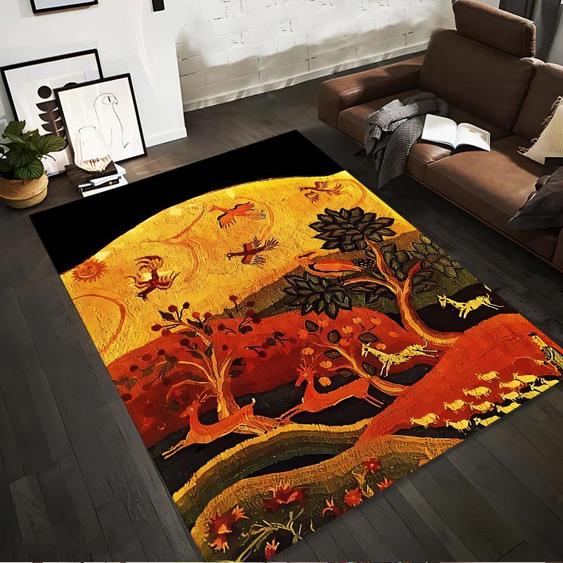 Colorful Nature-Inspired Carpet with Animals and Trees in Warm Tones Suitable for use as an anti-slip for living room bedroom sofas 40x60cm( 15x23in )
Colorful Nature-Inspired Carpet with Animals and Trees in Warm Tones Suitable for use as an anti-slip for living room bedroom sofas 40x60cm( 15x23in )