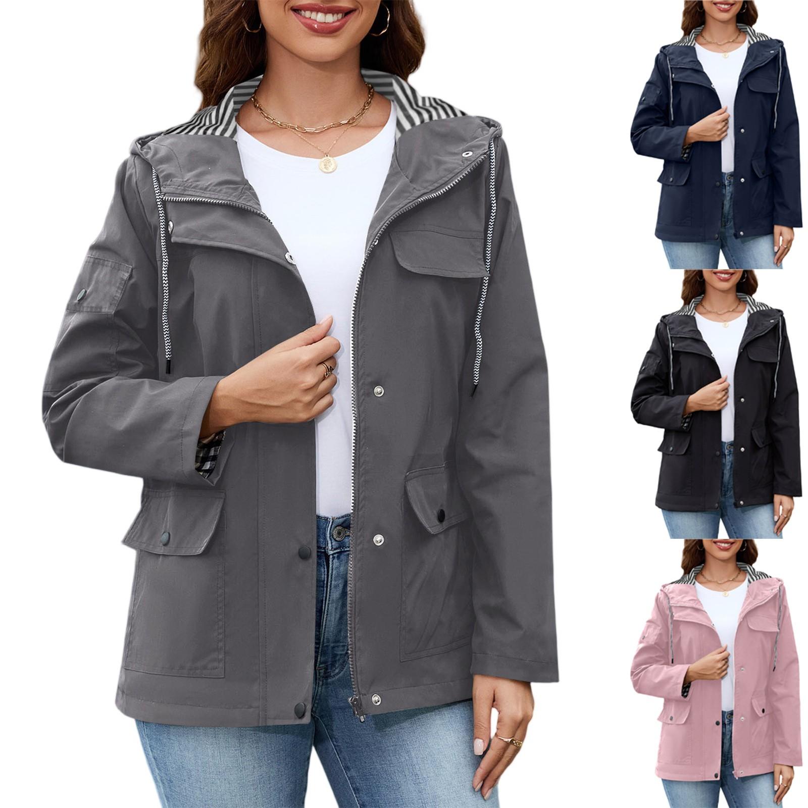 Women s Fashion Trench Coat Solid Color Long Sleeved Hooded Multi Pocket Jacket L чорний
Women s Fashion Trench Coat Solid Color Long Sleeved Hooded Multi Pocket Jacket L чорний